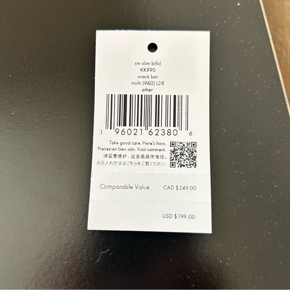 Kate Spade Snack Bar Popsicle Small Slim Bifold Wallet Style KK990 - Picture 5 of 17